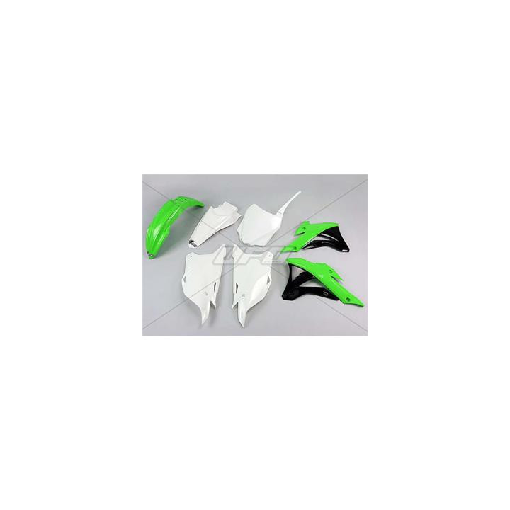 Kit plastique UFO couleur origine (2014) vert/blanc/noir Kawasaki KX85