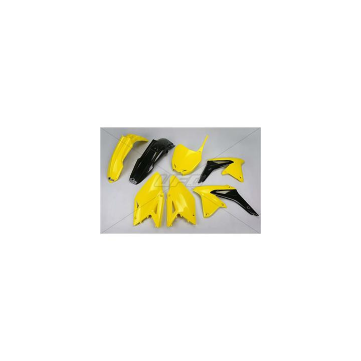 Kit plastique UFO couleur origine (2014) jaune/noir Suzuki RM-Z450
