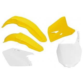 Kit plastique Racetech couleur origine (2009) jaune/blanc Suzuki RM125/250
