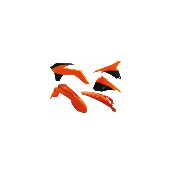 Kit plastique Racetech couleur origine (2014) orange/noir KTM