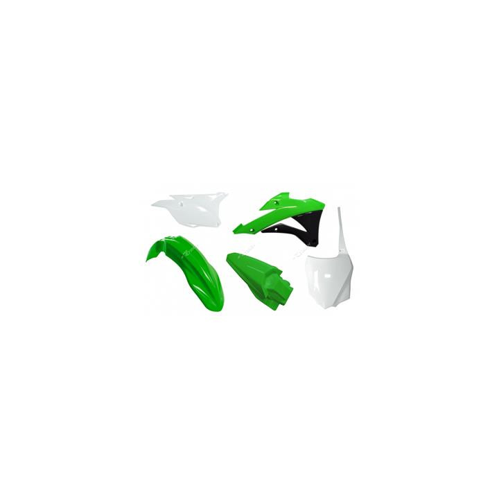 Kit plastique Racetech couleur origine vert/blanc Kawasaki KX85