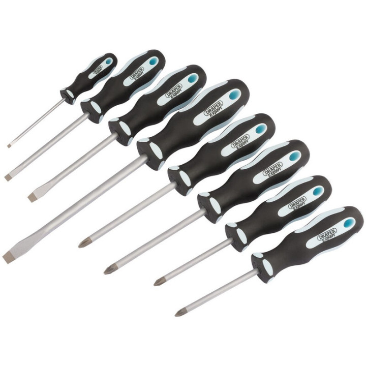 Jeu de tournevis Draper à prise souple - 8 pièces | Oxmoto