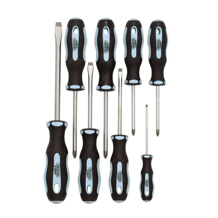 Jeu de tournevis Draper à prise souple - 8 pièces | Oxmoto