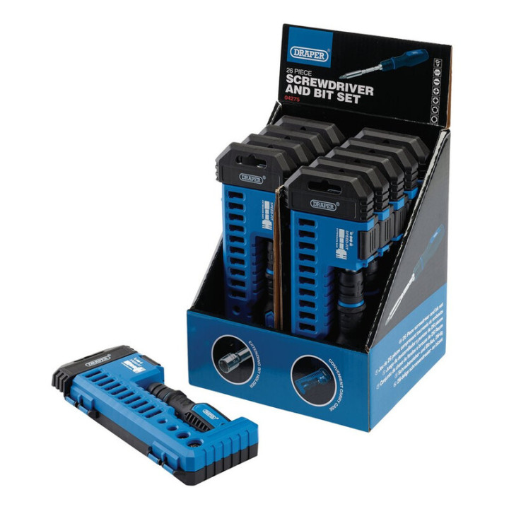 Jeu de tournevis et d'embouts avec porte-embout extensible Draper 26 pièces