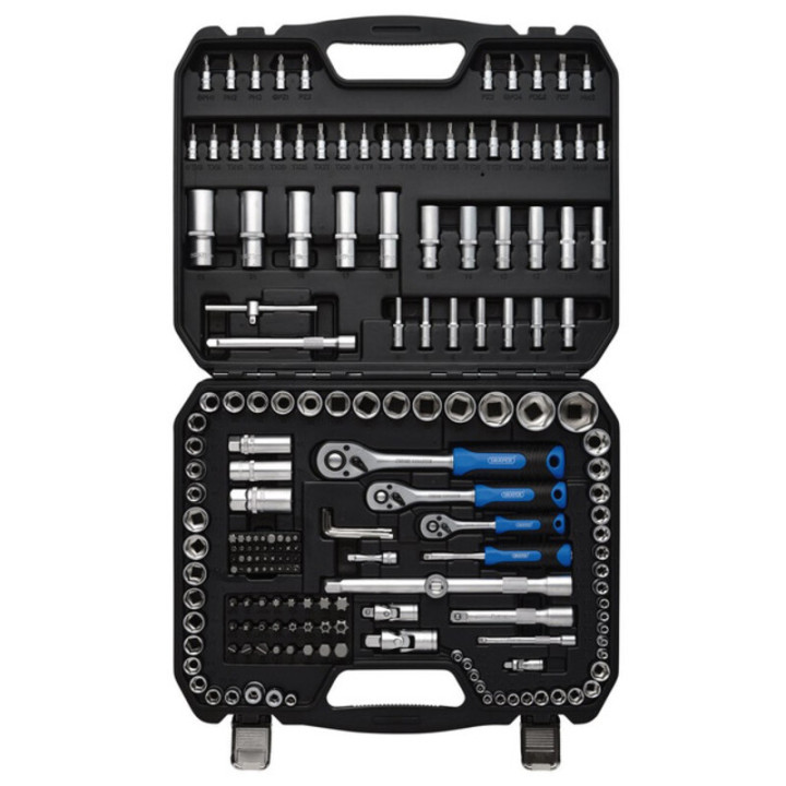 Coffret de douilles et d'embouts métriques Draper HI-TORQ® 1/4" 3/8" et 1/2" (188 pièces)
