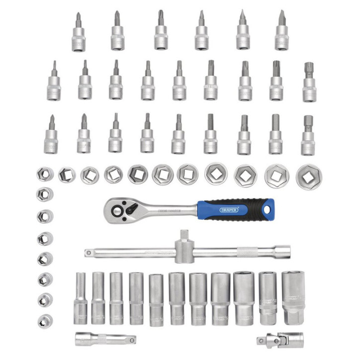 Jeu de douilles et d'embouts métriques Draper HI-TORQ®, 3/8" Sq. Dr. (58 pièces)