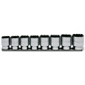 Coffret 8 douilles Beta 1/2'' 12 pans sur support | Oxmoto