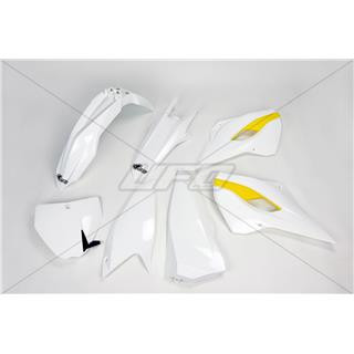 Kit plastique UFO couleur origine (2015) blanc/jaune Husqvarna HUKIT615@999