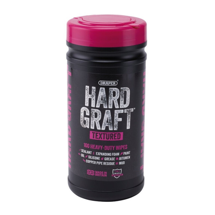Lingettes texturées multi-usages Draper Hard Graft (pot de 100%