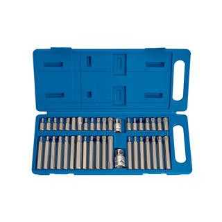 Coffret plastique de 40 douilles Draper TX-STAR®, Spline (XZN), CHC
