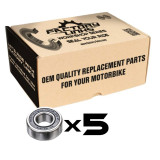 Kit de roulements FACTORY LINKS - 6302 2RS x5 | Oxmoto