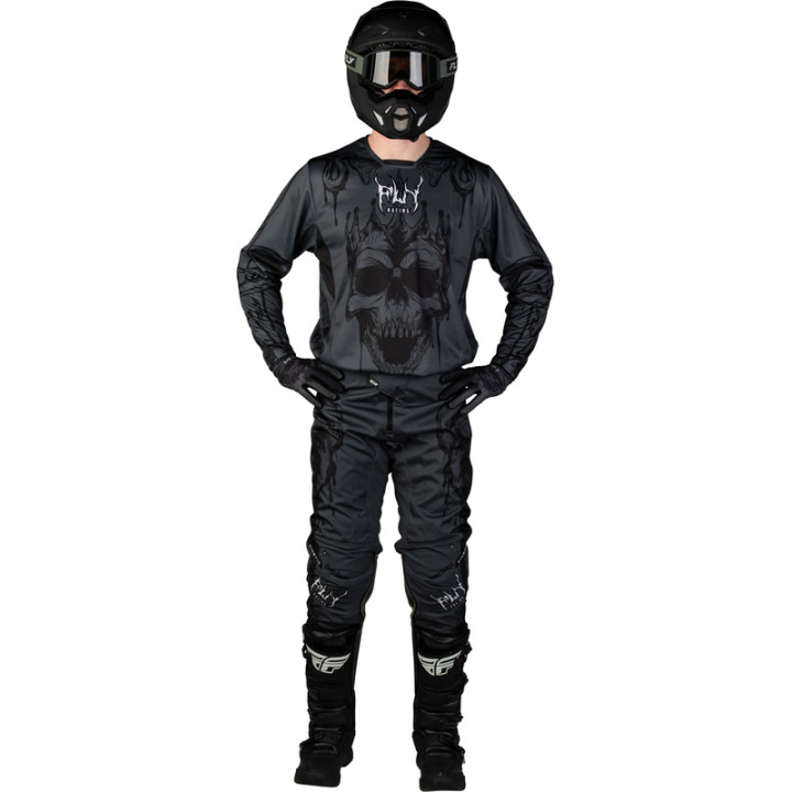 Maillot FLY RACING Kinetic Dark Series - gris/noir | Oxmoto