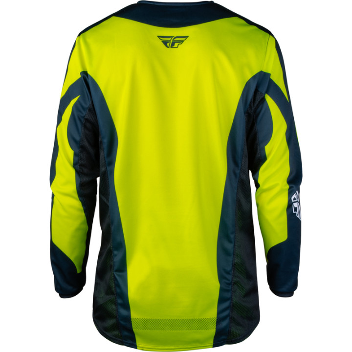 Maillot FLY RACING Kinetic Fade - Hi-Vis/Navy/blanc | Oxmoto