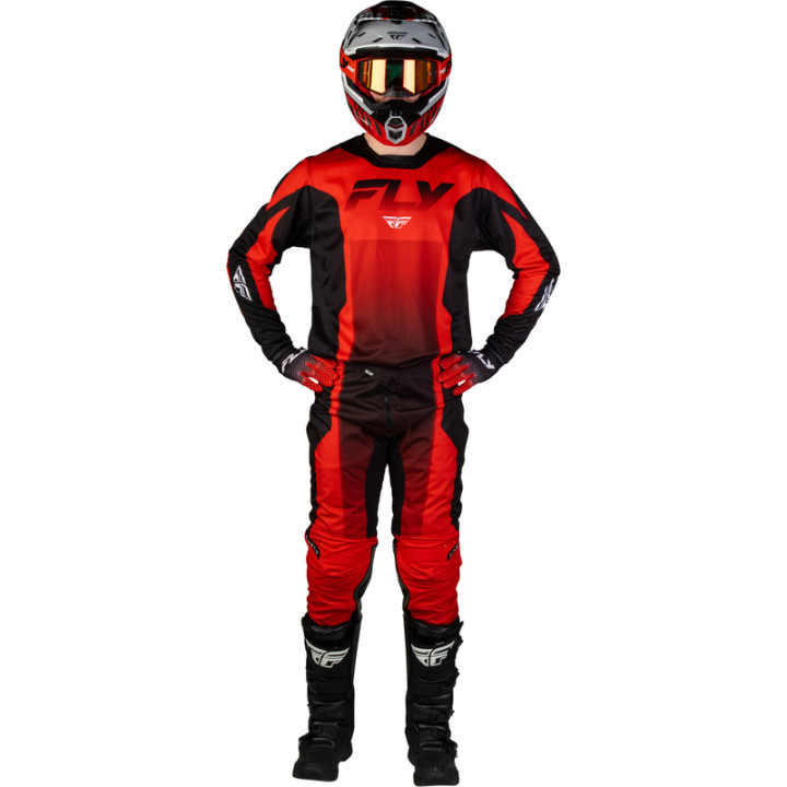 Maillot FLY RACING Kinetic Fade - rouge/noir/blanc | Oxmoto