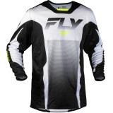 Maillot FLY RACING Kinetic Fade - blanc/noir/Hi-Vis | Oxmoto