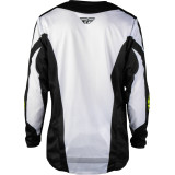 Maillot FLY RACING Kinetic Fade - blanc/noir/Hi-Vis | Oxmoto