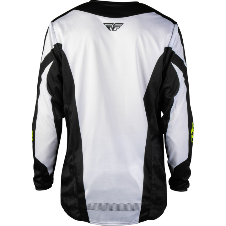 Maillot FLY RACING Kinetic Fade - blanc/noir/Hi-Vis | Oxmoto