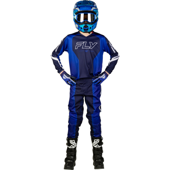 Maillot enfant FLY RACING F-16 Raze - Navy/bleu/blanc