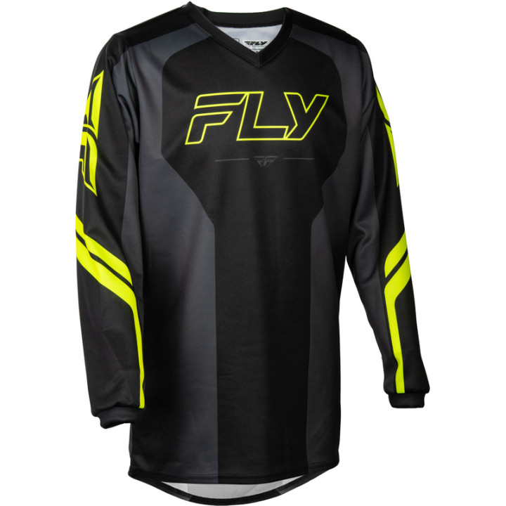 Maillot enfant FLY RACING F-16 Raze - noir/gris | Oxmoto