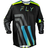 Maillot FLY RACING Kinetic Volt - noir/gris/Teal/jaune