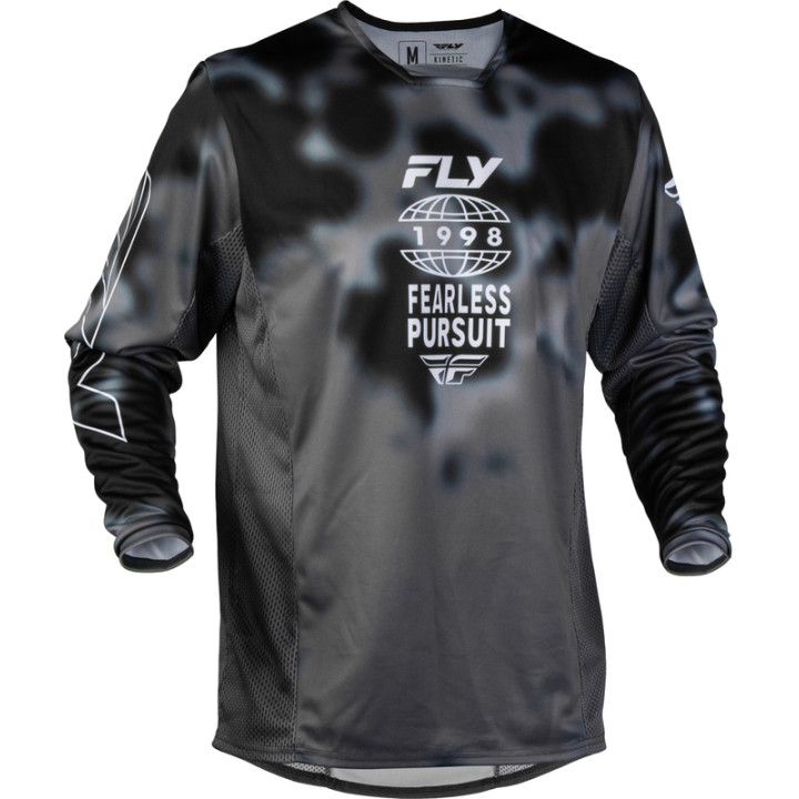 Maillot FLY RACING Kinetic Blur - noir/gris | Oxmoto