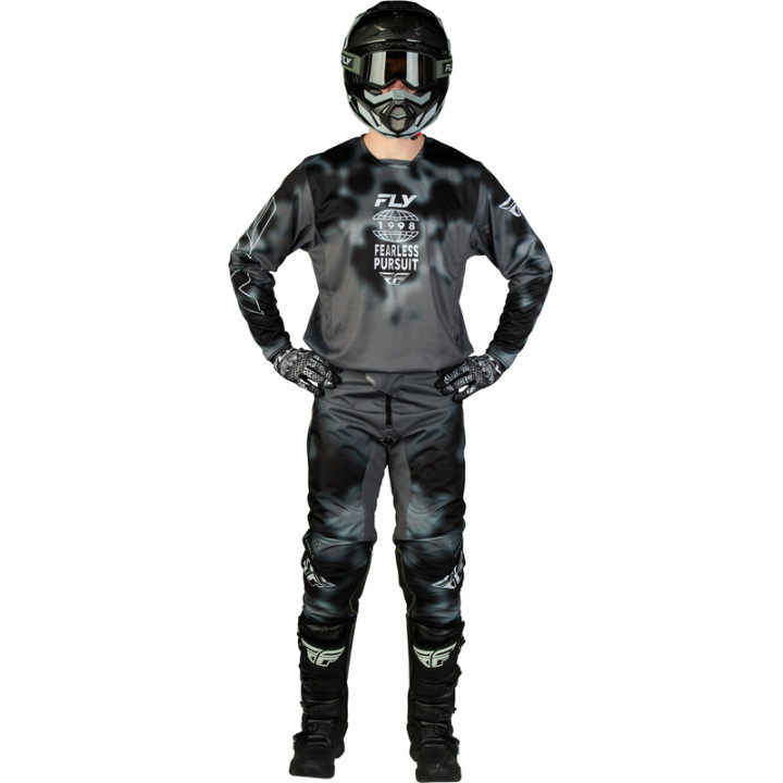 Maillot FLY RACING Kinetic Blur - noir/gris | Oxmoto