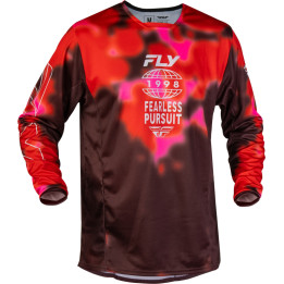 Maillot FLY RACING Kinetic Blur - rouge/marron | Oxmoto