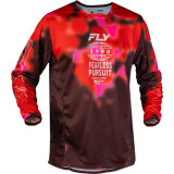 Maillot FLY RACING Kinetic Blur - rouge/marron | Oxmoto