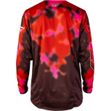 Maillot FLY RACING Kinetic Blur - rouge/marron | Oxmoto