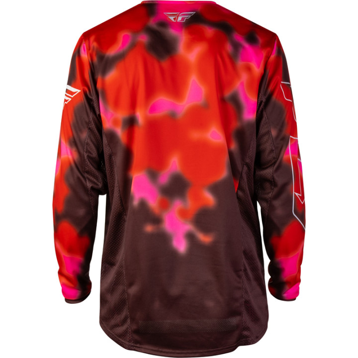 Maillot FLY RACING Kinetic Blur - rouge/marron | Oxmoto
