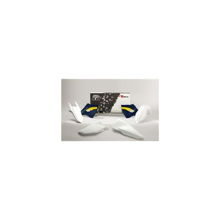 Kit plastique Racetech couleur origine (2016) blanc/bleu/jaune Husqvarna
