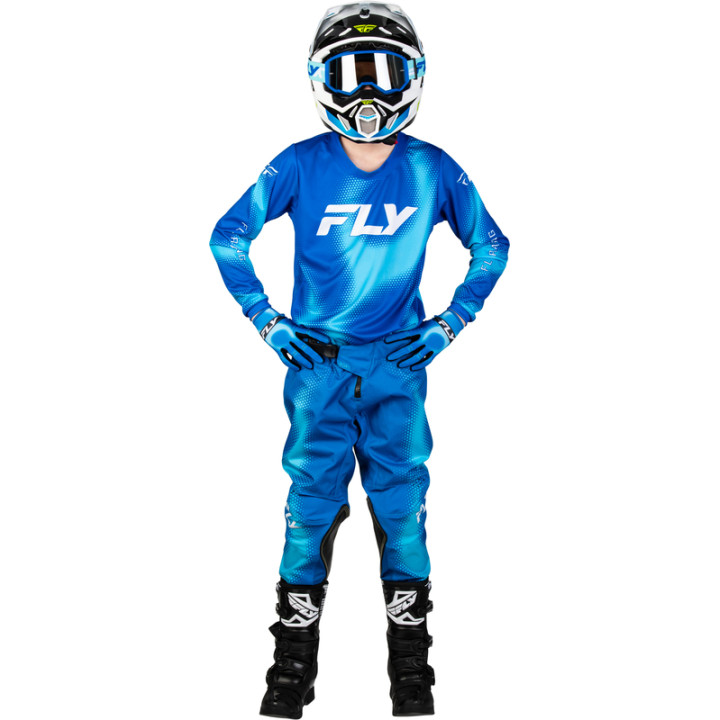 Pantalon enfant FLY RACING Kinetic Torch - Light Blue/bleu