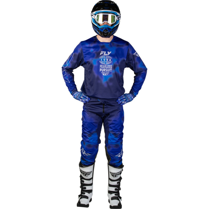 Pantalon FLY RACING Kinetic Blur - bleu/Navy | Oxmoto
