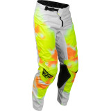 Pantalon FLY RACING Kinetic Blur - blanc/Hi-Vis/orange