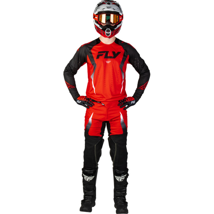 Pantalon FLY RACING Evolution DST Bolt - rouge/noir/blanc