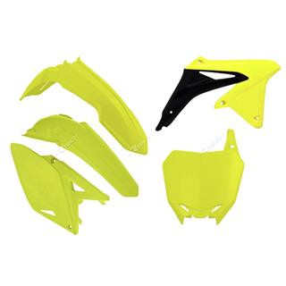 Kit plastique Racetech jaune fluo Suzuki RM-Z250 | Oxmoto