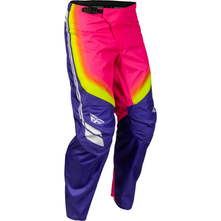 Pantalon FLY RACING F-16 Raze - violet/rouge/jaune | Oxmoto
