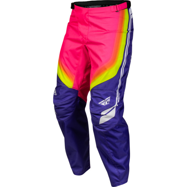 Pantalon FLY RACING F-16 Raze - violet/rouge/jaune | Oxmoto