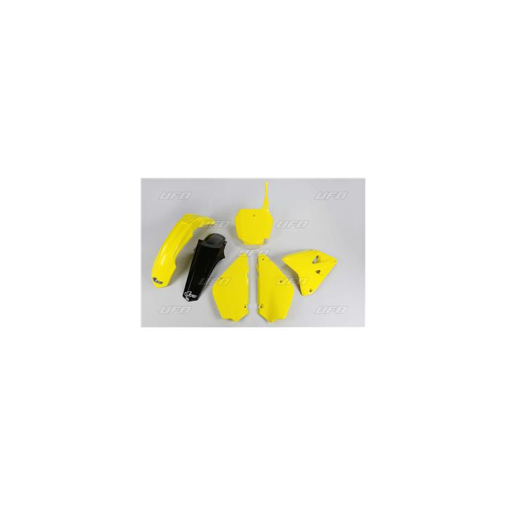 Kit plastique UFO couleur origine (2016) jaune/noir restylé Suzuki RM85