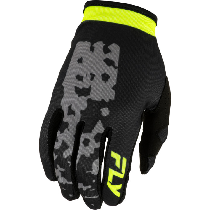 Gants FLY RACING Lite Flake - gris/Hi-Vis/noir | Oxmoto