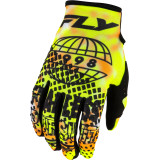 Gants FLY RACING Kinetic Blur - blanc/Hi-Vis/orange | Oxmoto