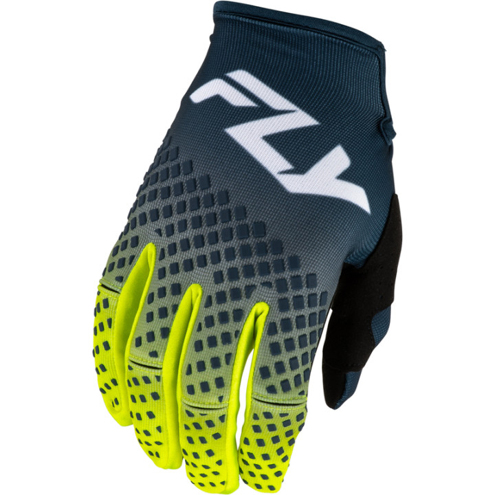 Gants FLY RACING Kinetic Fade - Navy/Hi-Vis/blanc | Oxmoto