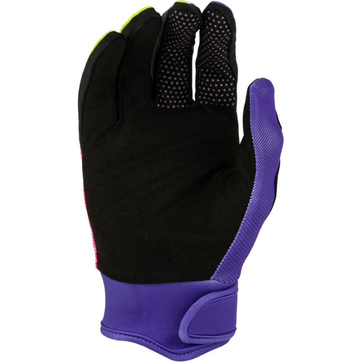Gants FLY RACING F-16 Raze - violet/rouge/jaune | Oxmoto