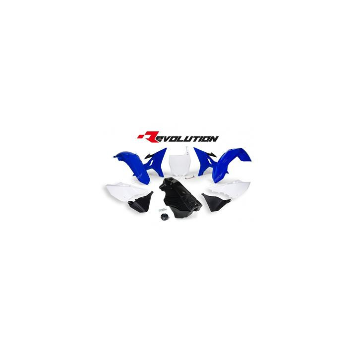 Kit plastique Racetech Revolution + réservoir couleur origine bleu/blanc/noir Yamaha YZ125/250