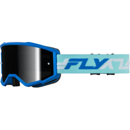 Masque FLY RACING Zone bleu/blanc/noir - écran Mirror/Smoke