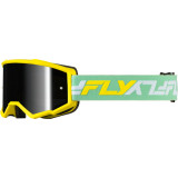Masque FLY RACING Zone jaune/vertnoir - écran Mirror/Smoke