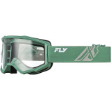 Masque FLY RACING Focus Olive/gris - écran clair | Oxmoto
