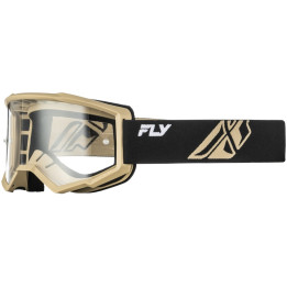 Masque FLY RACING Focus noir/Khaki - écran clair | Oxmoto