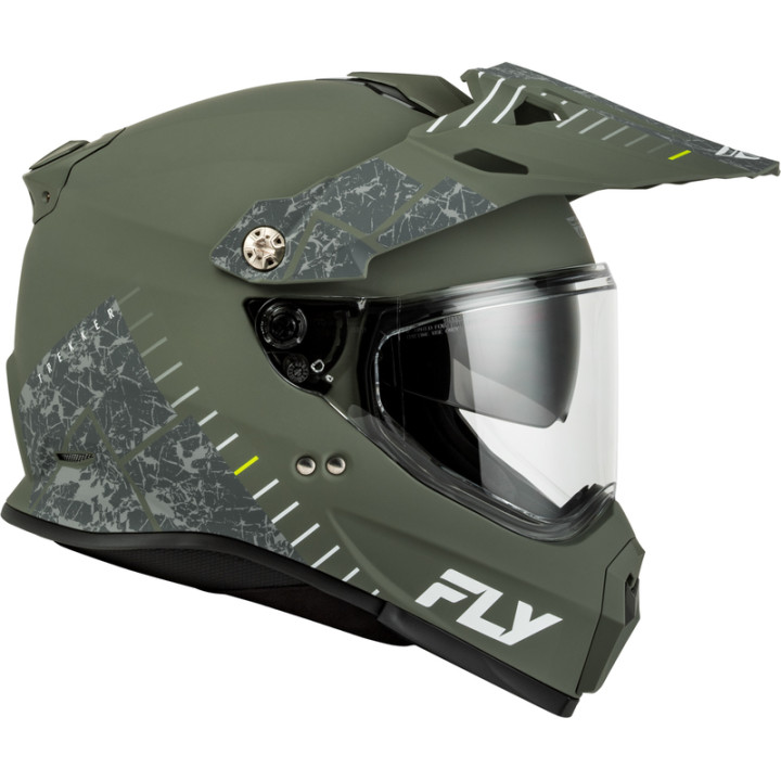Casque FLY RACING Trekker - Matte Sage/gris | Oxmoto