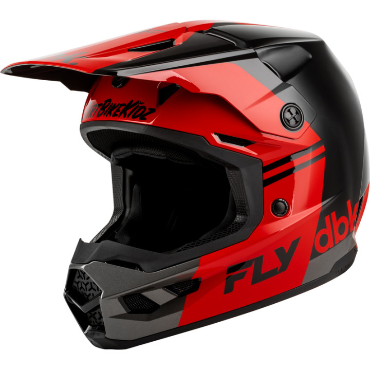 Casque FLY RACING Kinetic DBK 27 - noir/rouge/gris | Oxmoto